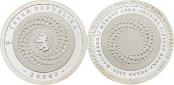 200 Kronen 2000 Tschechien Republik, Verzenden