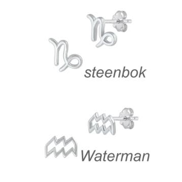 Zilveren mini sterrenbeeld oorstekers, Verzenden, Nieuw, Zilver