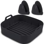 Airfryer siliconen bakje met Wanten set, Ophalen of Verzenden, Zo goed als nieuw