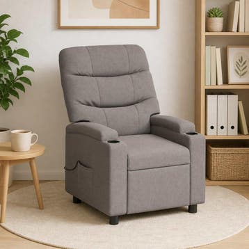 vidaXL Massage-relaxstoel Taupe 75 x 93 x 102 cm Stof, Verzenden, Nieuw