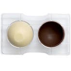 Chocolade Holvorm Halve Bol (2x) Ø100 mm, Verzenden, Nieuw