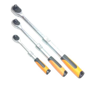 Ratelset telescopisch 3-delig | 1/4 3/8 en 1/2 inch | 72T, Doe-het-zelf en Verbouw, Gereedschap | Handgereedschap, Ophalen of Verzenden