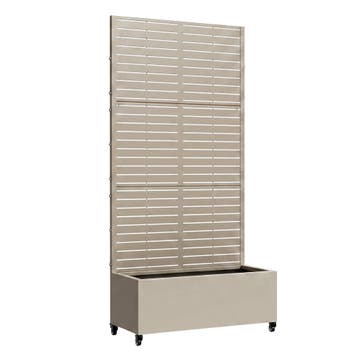 Plantenbak met privacyscherm Nodepp 190x82x38 cm knooflokbei, Verzenden, Nieuw
