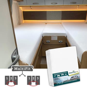 Molton hoeslakenset - 3 delig met midden matras, Verzenden, Nieuw