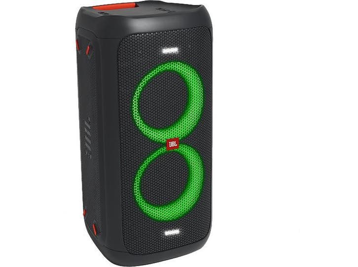 Te huur: JBL PartyBox 100 (Draagbare Bluetooth-luidspreker), Hobby en Vrije tijd, Feestartikelen | Verhuur, Zo goed als nieuw