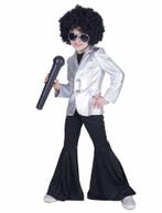 Disco Popster Jasje Kind - Zilver, Kleding | Dames, Carnavalskleding en Feestkleding, Ophalen of Verzenden, Nieuw