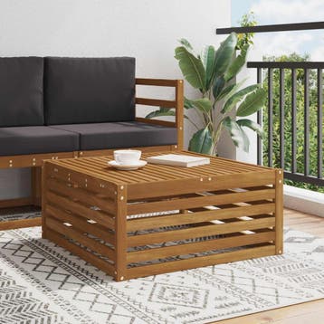 vidaXL Buiten Tafel Massief Acaciahout Naturel 79 x 79 x 37, Verzenden, Nieuw
