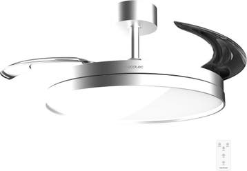 Stijlvolle Plafondventilator met LED - 58% korting, Ophalen of Verzenden, Ventilator met afstandsbediening, Gebruikt, Plafondventilator