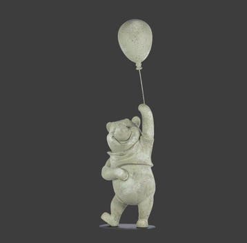 Pooh Concrete Color Big Fig Resin Cartoon Comic Statue - 1, Nieuw