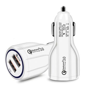 DrPhone Qualcomm 3.0 30W Auto Oplader - Dual USB Poorten Sne, Verzenden, Nieuw