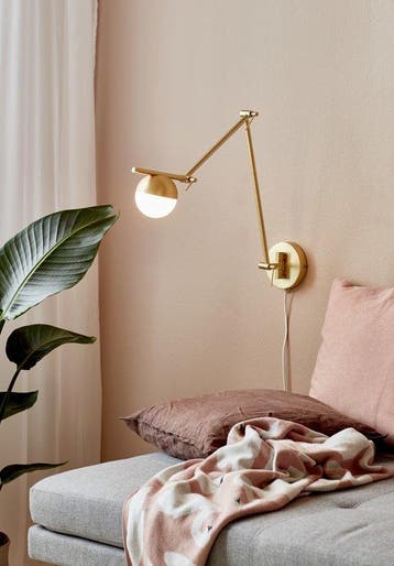 Nordlux Contina-wandlamp-G9-opaal glas/messing (Verlichting), Verzenden, Nieuw