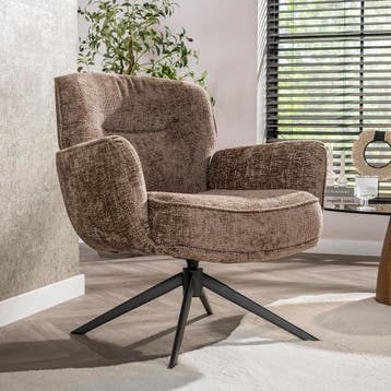 *WOONWINKEL* Draaibare Fauteuil Champagne, Verzenden, Nieuw, Stof