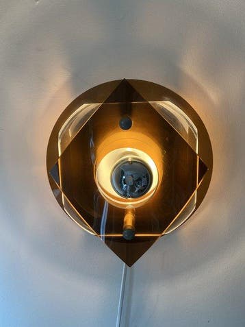 Herda - Lamp - Plastic, Metaal - Wandlamp, Antiek en Kunst, Antiek | Lampen