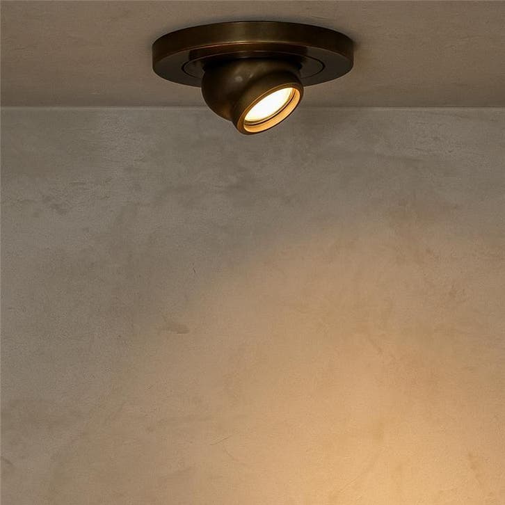 Inbouwspot Ariel Antiek Messing Binnenverlichting, Huis en Inrichting, Lampen | Spots, Verzenden
