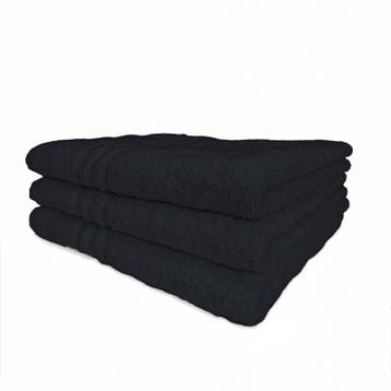 Saunalaken Zwart 100x150cm 100% Katoen 500 GSM - Treb TT, Verzenden, Nieuw, Overige kleuren, Handdoek
