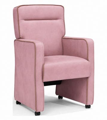 Eetkamerstoel Maine - eetkamerstoelen - Roze, Nieuw, Stof