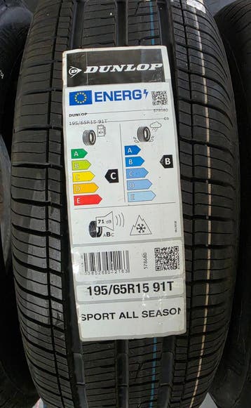 195/65r15 91T Dunlop Sport All Seasons Nieuwe Banden, Ophalen, 15 inch, Nieuw, All Season