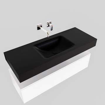 Badkamermeubel AQS Ibiza 120 cm Mat Wit Solid Surface, Huis en Inrichting, Badkamer | Badkamermeubels, Ophalen of Verzenden, Nieuw