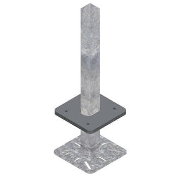 Rubberplaat 292 x 292 x 22 mm voor standpaal