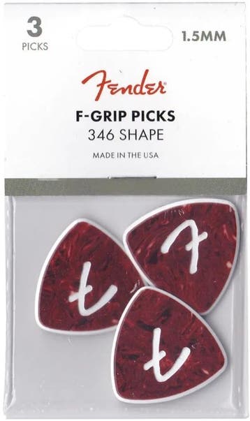 Fender F Grip 346 Pick Shell plectrum 1.50 mm 3-pack, Muziek en Instrumenten, Instrumenten | Toebehoren, Ophalen of Verzenden