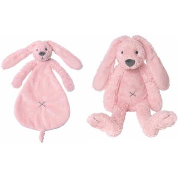 Happy Horse Richie konijntje - roze - knuffeldoek - knuffel, Verzenden, Nieuw