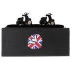 Warrior, Vespa Enamel Cuff Links Black., Verzenden, Nieuw