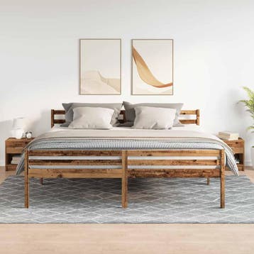 vidaXL Nachtkastjes 2 st met lade 39x28x41 cm oud, Minder dan 45 cm, Verzenden, Nieuw, Minder dan 55 cm