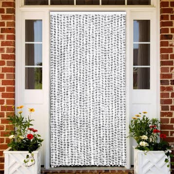vidaXL Vliegengordijn 100x220 cm chenille licht- en, Verzenden, Nieuw, Grijs