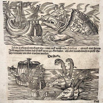 Conrad Gessner [b1516]; folio, with 6 woodcuts - Sea