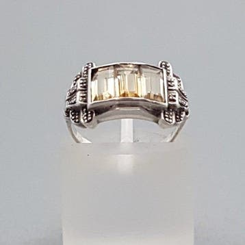 Zilver, Art Deco, Citrien(Getest) - Ring