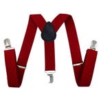 Fako Fashion - Kinder Bretels - Effen - 65cm - Donkerrood, Kinderen en Baby's, Verzenden, Nieuw