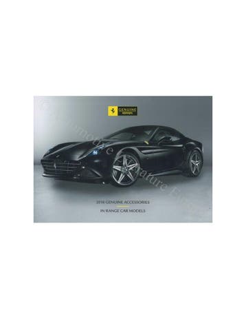 2016 FERRARI GENUINE ACCESSORIES BROCHURE ENGELS, Nieuw, Ferrari, Author
