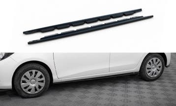 Zijskirts Toyota Yaris Mk3 FL Maxton Glans Zwart, Ophalen of Verzenden, Nieuw