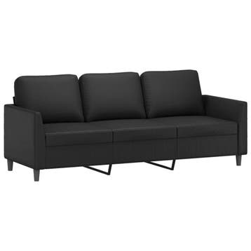 Design Bank 3-zits Zwart | Industrieel | Laatste Stuk!, Overige materialen, 150 tot 200 cm, 75 tot 100 cm, Ophalen of Verzenden