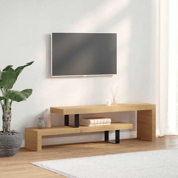 vidaXL Tv-meubel massief mangohout, 100 tot 150 cm, Verzenden, Nieuw, Minder dan 100 cm