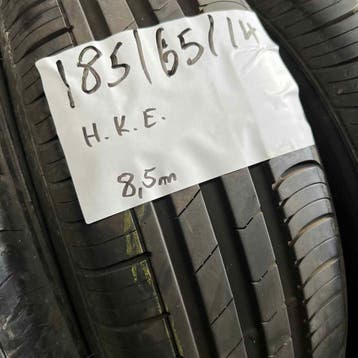 2 x Hankook Kinergy Eco 185-65-14 Zomerbanden 8,5mm, 14 inch, Gebruikt, Band(en), Personenwagen
