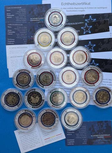 Europa. 2 Euro Various Years (18 stuks) (Zonder