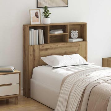 vidaXL Hoofdeinde kas Artisan Eiken Bewerkt hout, Verzenden, Nieuw, Bruin, Hout