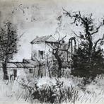 Yves Ganne (1931-2019) - Paysage de Campagne en Hiver.