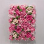 Flowerwall 40x60 cm D Pink Champagne Roos Hortensia, Ophalen of Verzenden, Nieuw