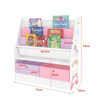 [en.casa] Kinderboekenkast Neda opbergkast 74x71x23 cm eenho, Verzenden, Nieuw