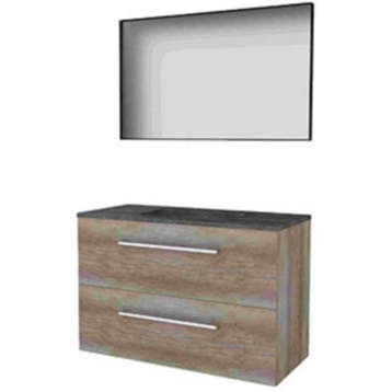 Basic-Line Framed 46 Badkamermeubelset - 100 x 46 cm - Met, Huis en Inrichting, Badkamer | Badkamermeubels, Ophalen of Verzenden