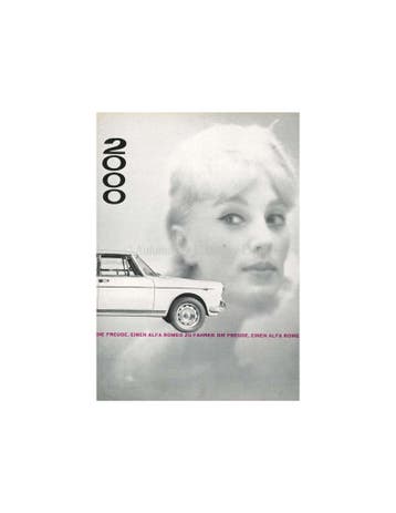 1961 ALFA ROMEO 2000 BERLINA BROCHURE DUITS, Nieuw, Alfa Romeo, Author