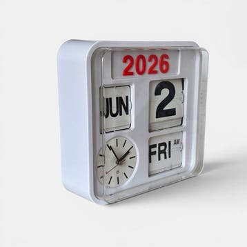 Flip klok, Wandklok - Habitat A retro flip clock calendar -