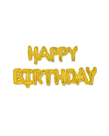HEMA Folieballon happy birthday 30cm goud, Verzenden, Nieuw