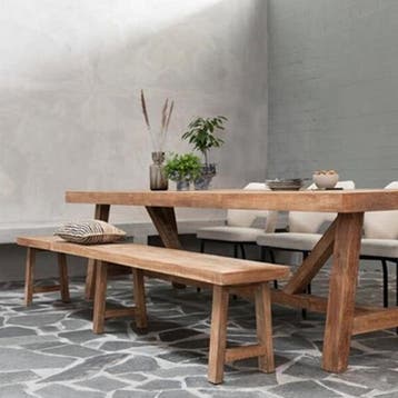 *WOONWINKEL* DTP Home Classic Monastery Eetkamerbank Teak, Verzenden, Nieuw, Hout