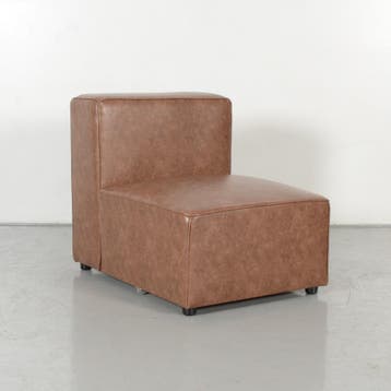 Satelliet fauteuil, bruin leder, 4-poot onderstel, Ophalen of Verzenden, Nieuw in verpakking