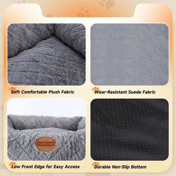 Hondenmand - Hondenkussen - Hondenbed - 70x60 cm - Grijs - N, Verzenden, Zo goed als nieuw