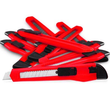 Tapijtmessen 50 stuks Rood (Gereedschap, Voor in Huis), Verzenden, Nieuw