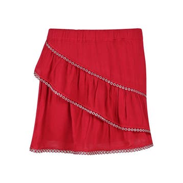 IRO • rode mini rok Nisia • 34, Kleding | Dames, Verzenden, Nieuw, Maat 34 (XS) of kleiner, IRO